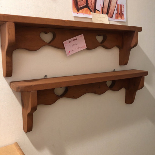 アメリカンカントリー ハートシェルフ ハンドメイド ショコラ 北花田の家具の中古あげます 譲ります ジモティーで不用品の処分