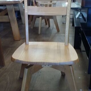 店舗同時販売中】 ユートップ タモ材 ダイニング5点セット 回転チェア