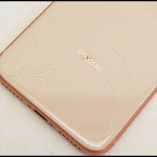 裏面割れ SIMロック解除済 iPhone8 64GB ゴールド MQ7A2J/A au