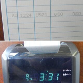 マックス タイムレコーダー ER-110SⅣ ブラック ラック カード約300枚