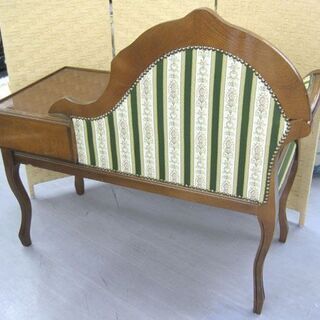 アンティーク調 テレフォンチェア デスク付き椅子 一人掛け 猫脚 チェア ベンチ 電話台 椅子 -リュックブラック新品未使用