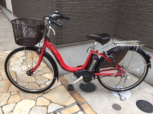 特価ヤマハ パスナチュラ　4Ah 電動自転車　電動アシスト自転車　26インチ　レッド　9/12