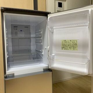 ■取引決定済■美品■シャープ ガラスドア採用 プラズマクラスター搭載 2ドア冷蔵庫 SJ-GD14C-C(メタリックベージュ)