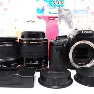 ★全国発送対応★【WiFiセットで楽々転送♪】Kiss X ダブルレンズ 望遠 セット