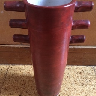 花瓶25.5cm  赤茶色 味のある個性的な花瓶