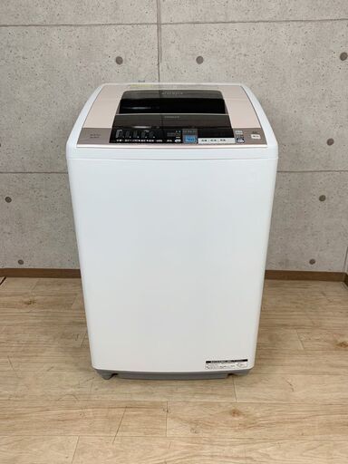 S6*2 日立 HITACHI タテ型洗濯乾燥機 BW-D8TV 8.0kg ビートウォッシュ 2015年製