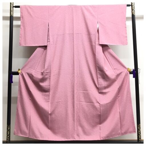 美品　高級呉服　江戸小紋　作家物　上質　正絹　ピンク　身丈150　裄62　中古品