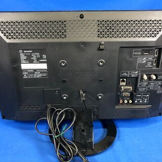 【管理KRT140】SHARP 2016年 LC-22K30-B 22型 液晶テレビ USB HDD録画対応 ブラック