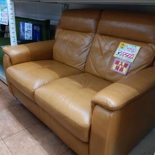 【新品・未使用本革】送料無料IDC大塚家具 幅117cm 白色 美品！大塚家具。 ホワイト本革ソファ リクライニング機能付き 楽天