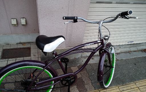 Lupinus[ルピナス]24吋 ビーチクルーザー シングル/パープル (自転車 