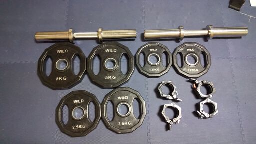 値下げOK｜合計28.5kg 50mm（オリンピック）ダンベルシャフト×2個