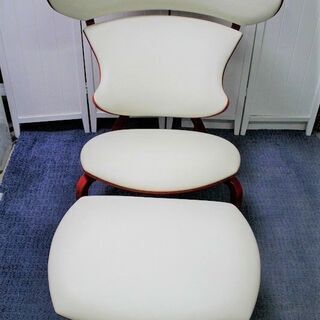  R1947) TENDO 天童　イージーチェア T-7308MK-RC　張地グレードL／オットマン T-7310MK-RC　張地グレードL 椅子 店頭取引大歓迎♪