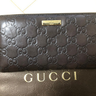 【極美品】グッチ GUCCI グッチシマ ラウンドファスナー 長...