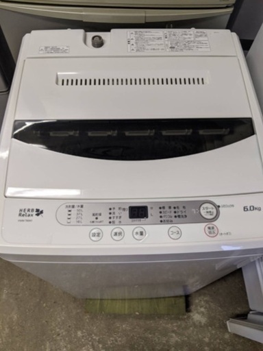 洗濯機 HerbRelax YWM-T60A1 2017年製 6kg ヤマダ電機オリジナル