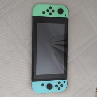 ゲンテン　ショルダーバッグ　ステッチ　ロゴ型押し　フラップ　ブラック　レザー-ニンテンドースイッチ　本体