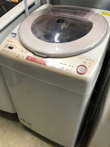☆中古 激安！！ SHARP　洗濯機　8ｋｇ　ES-TX8AKS形　2017年製　DI005　￥28,000！！