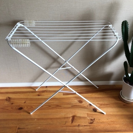 Ikea Jall イェル 物干しラック 室内 屋外用 ホワイト ピンチ付き はくな 和泉多摩川の洗濯用品 その他 の中古あげます 譲ります ジモティーで不用品の処分