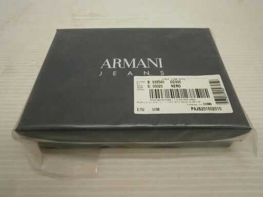 誕生日プレゼント 【引取限定】Armani Jeans 二つ折り 財布 未使用品