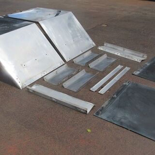 ♪泥除け♪リアフェンダー♪ステン♪14点セット♪全長約109cm♪左右セット♪N①♪