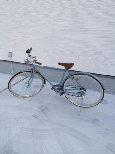 美品 シティサイクル MOLLIS 27インチ 6段変速 オートライト ブルー