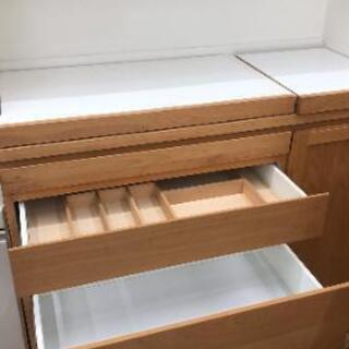 キッチン収納 キッチンテーブル レンジ台 幅120 カキウチ家具?自社 