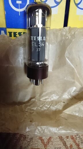真空管　EL34　TESLA社　オールドタイプ　4本マッチドクワッド　新品未使用品