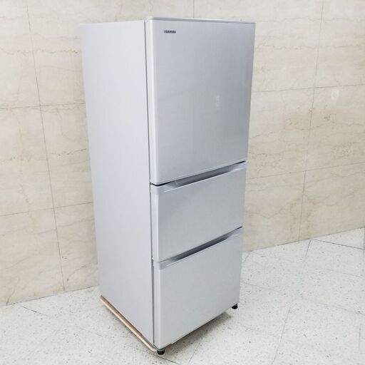 ■配送可■2015年製 TOSHIBA 東芝 3ドア 340L ノンフロン冷凍冷蔵庫 GR-G34SY(S)
