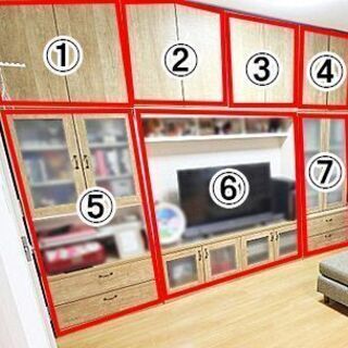 【受け渡し予定あり】すえ木工の壁面収納｜テレビボード/テレビ台/本棚などの収納/収納ラック/キャビネット/収納力抜群/ナチュラルな雰囲気/横幅約320cm