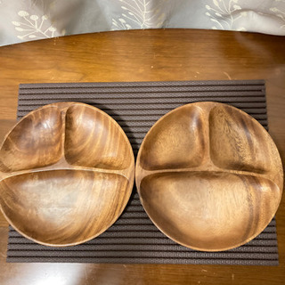 木製　カフェプレート　2枚セット
