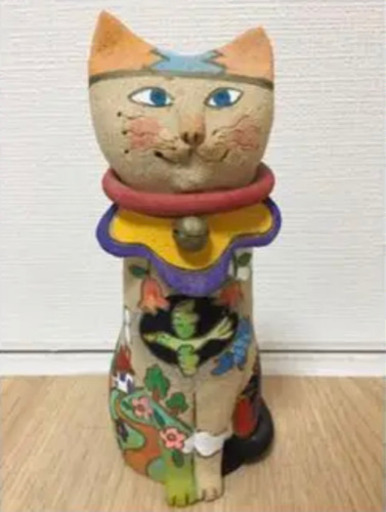 猫の陶芸品