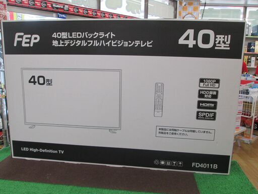 FEP　40インチ　テレビ　FD4011B　2018年式　未使用