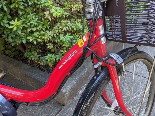 赤い電動自転車　美品
