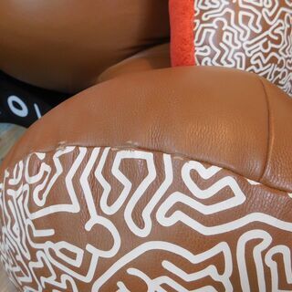 展示品 COACH×Keith Haring 巨大テディベア レザー 専用台座付き