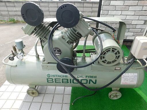 動作品 日立工機 BEBICON 2.20P-8.5T ベビコン コンプレッサー 2.2KW 3馬力 50/60Hz