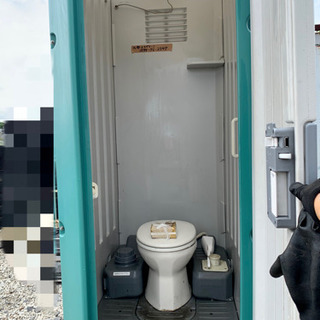仮設トイレ中古【洋式便器ほぼ新品】美品　管理番号5301