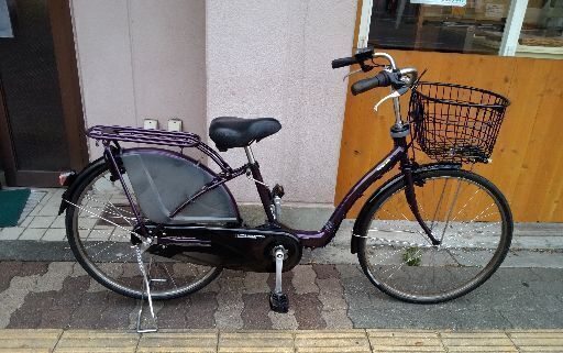 (本体のみ)Panasonic Gyutto Plus 26吋電動アシスト自転車 内装3段/LEDバッテリーライト/グラマラスパープル