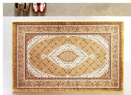 新品未使用品　ベルギー製 絨毯　黄金色　世界最高密度 ウィルトン織り 玄関マット