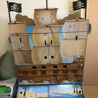 海賊船　ドールハウス　本棚