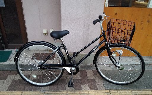 美品☆Manchester 26吋シティサイクル シングル/LEDオート/ブラック