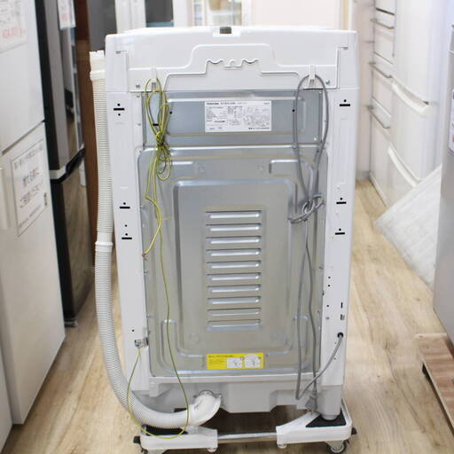 店436)東芝 AW-7G5 全自動洗濯機 7kg ステンレス槽 風呂水ポンプ付 2017年製 グランホワイト