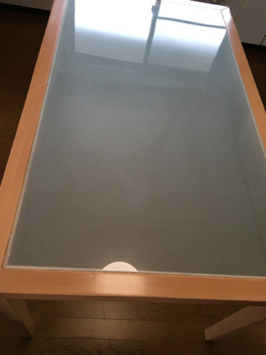 ダイニングテーブル  ガラス 木 135cm