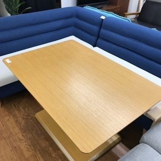 ソファーダイニングのセット品 ナチュラル×ブルーの爽やかなカラーリング