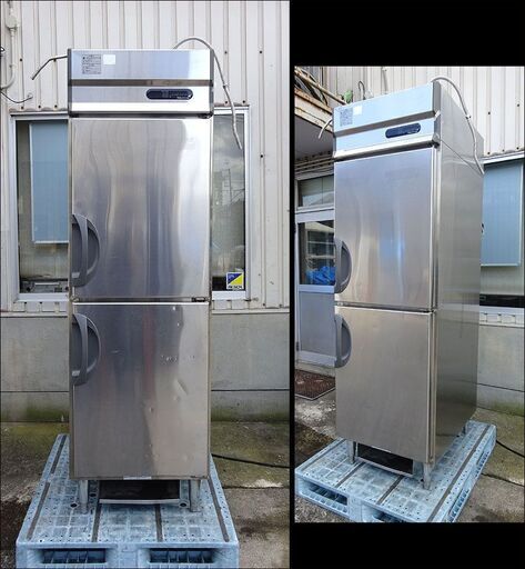 フクシマ 業務用冷蔵庫 縦型 URD-20RM1(改) 2011年 2ドア 単相100V 水冷式 動作品