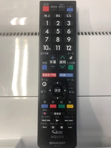 ☆中古 激安！！ SHARP　19型液晶テレビ　リモコン付き　LC-19K40形　2017年製　DI026　値下げしました！￥10,500！！