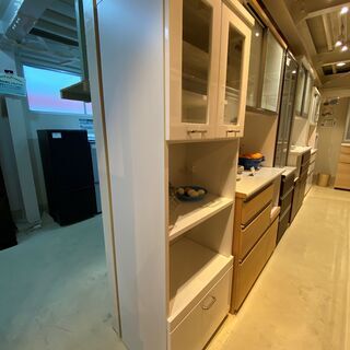 レンジボード 白 収納棚 中古品