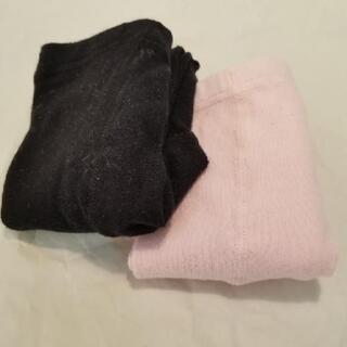 (取引中)【タイツ2枚セット】H&M タイツ 淡いピンク＆黒 【...