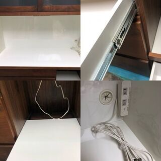 ◆【中古】大阪引取限定　★定価12万円　川口家具　食器棚　Walnat　樹齢150年　日本製　キッチンボード　キッチン家具　DI029　￥40,000