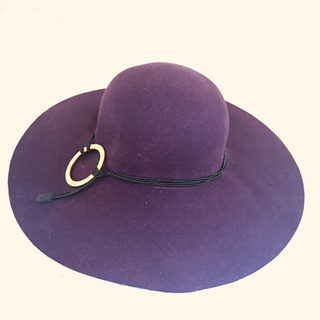 ◆未使用◆オゾック◆紫の帽子◆ウール◆レディース