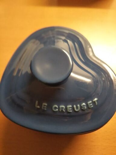 LE CREUSETハート型ラムカン(青)