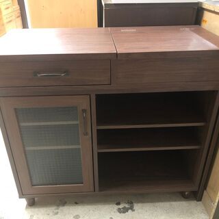 【リサイクルショップどりーむ天保山店】820　CERISE　ドレッサー　鏡台　棚　木目調　ブラウン　伸縮可能　 リサイクルショップどりーむ天保山店】820 CERISE ドレッサー 鏡台 棚